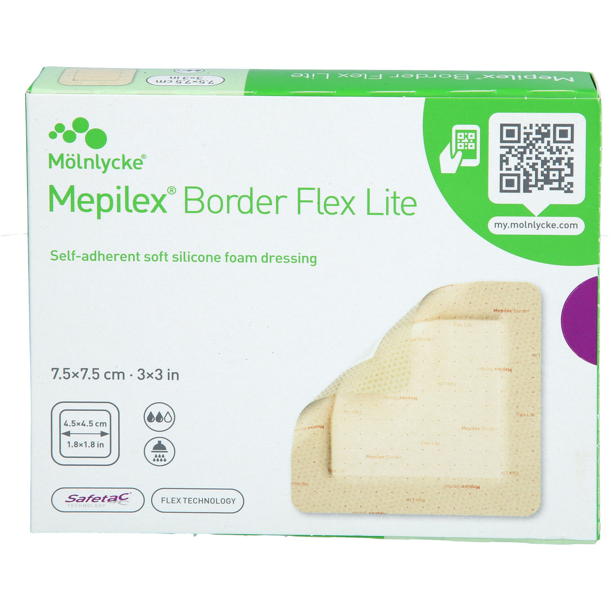 MEPILEX Border Flex Lite Schaumverband 7,5x7,5 cm 5 St