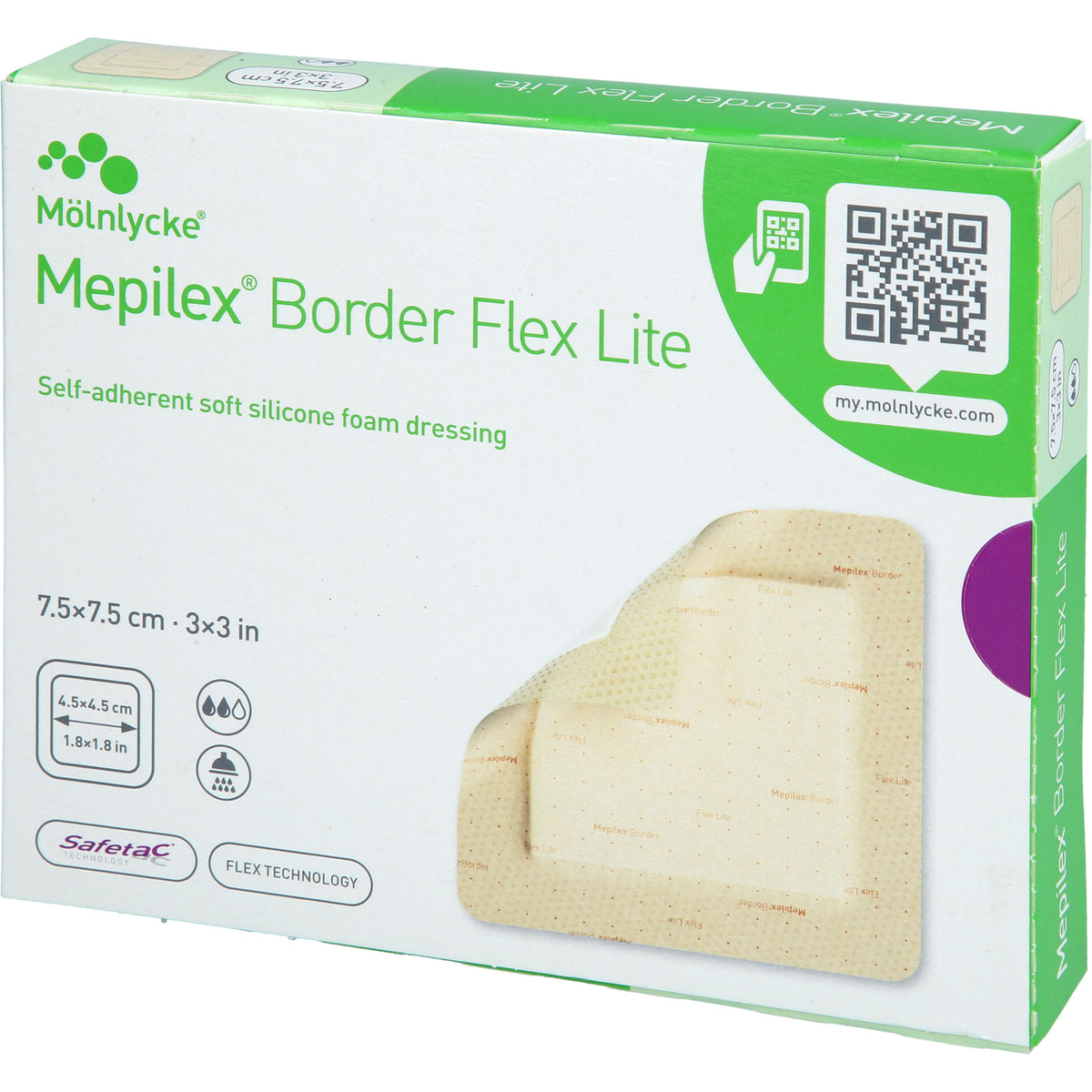 MEPILEX Border Flex Lite Schaumverband 7,5x7,5 cm 5 St