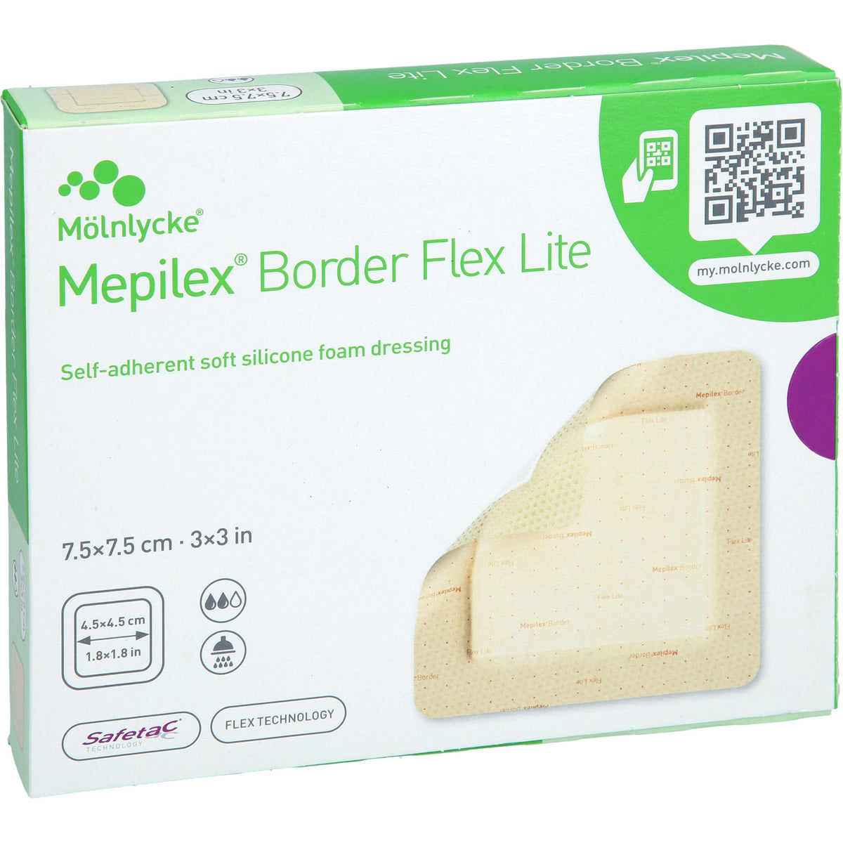 MEPILEX Border Flex Lite Schaumverband 7,5x7,5 cm 5 St