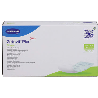 ZETUVIT Plus Silicone steril 10x20 cm 10 St