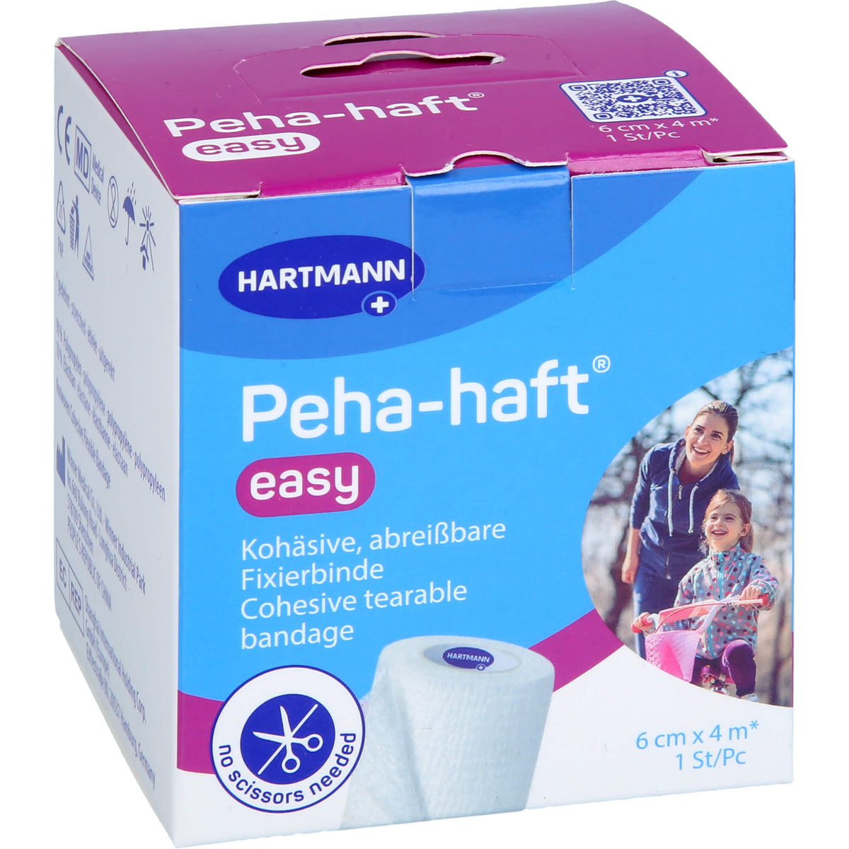 PEHA-HAFT easy Fixierbinde 6 cmx4 m weiß 1 St