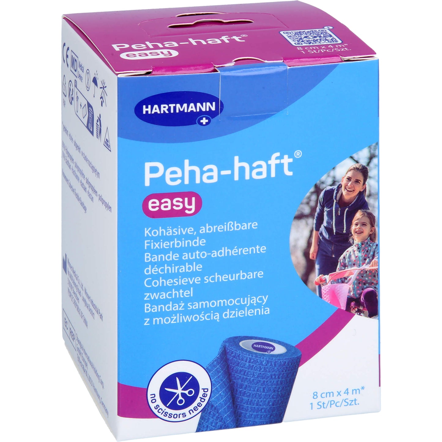 PEHA-HAFT easy Fixierbinde 8 cmx4 m blau 1 St