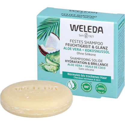 WELEDA festes Shampoo Feuchtigkeit & Glanz 50 g