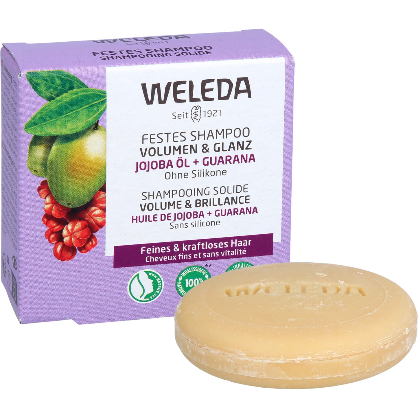 WELEDA festes Shampoo Volumen & Glanz 50 g