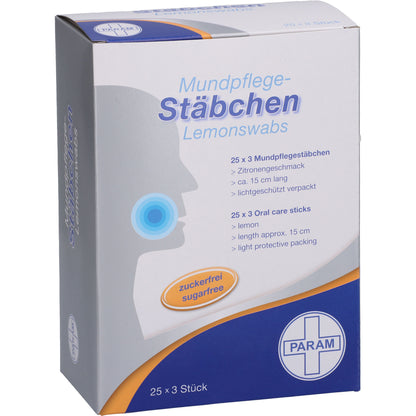 LEMON SWABS Mundpflegestäbchen Zitrone 25X3 St