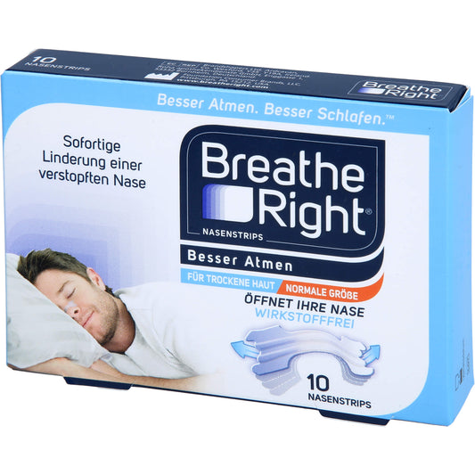 BREATHE Right Besser Atmen Nasenpfl.normal transp. 10 St