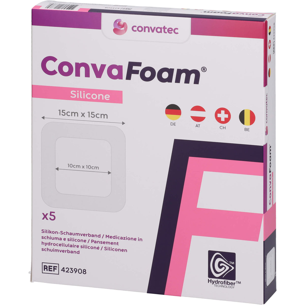 CONVAFOAM Silicone Verband 15x15 cm 5 St