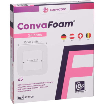CONVAFOAM Silicone Verband 15x15 cm 5 St