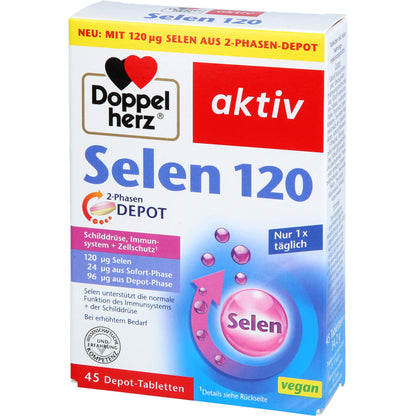 DOPPELHERZ Selen 120 2-Phasen Depot Tabletten 45 St