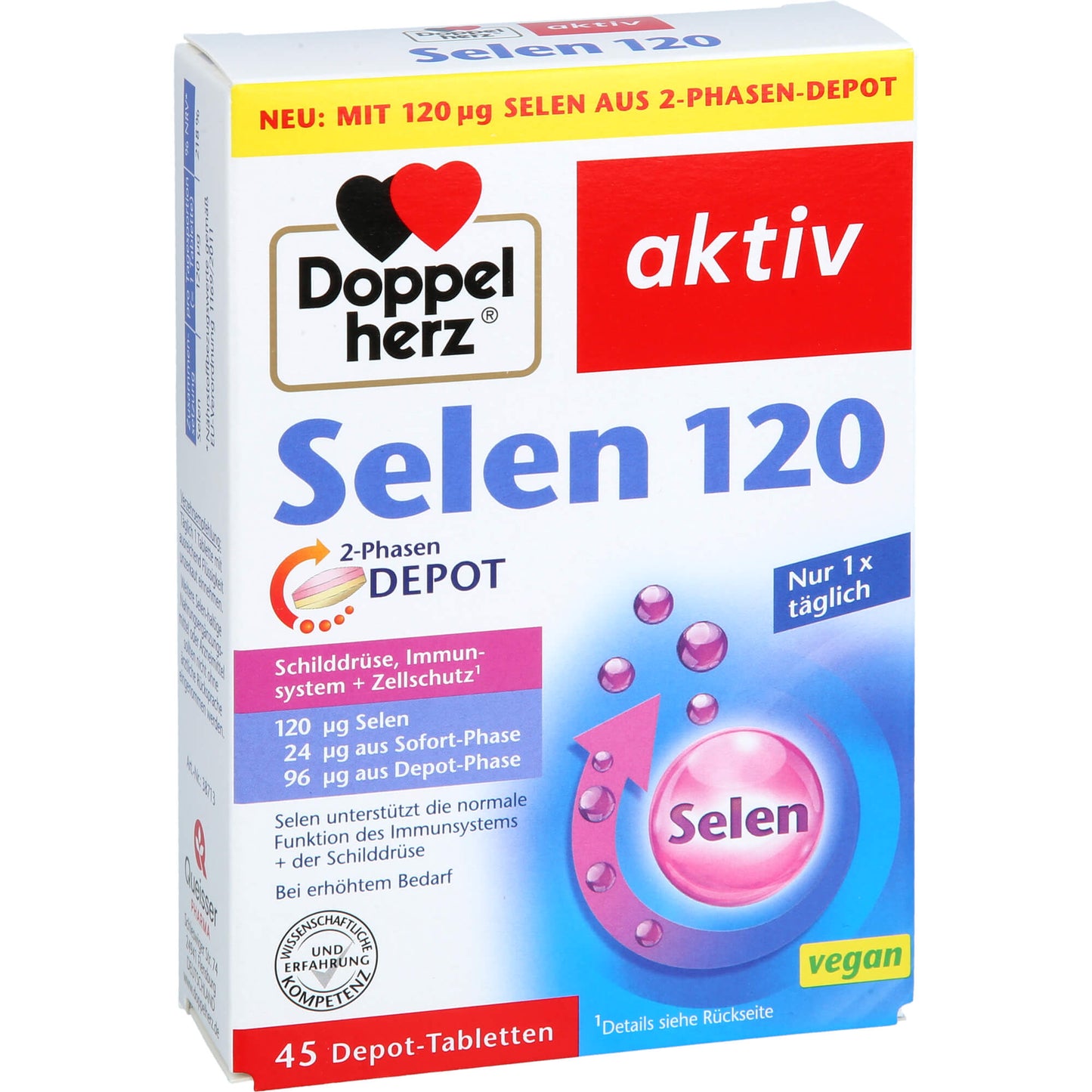 DOPPELHERZ Selen 120 2-Phasen Depot Tabletten 45 St