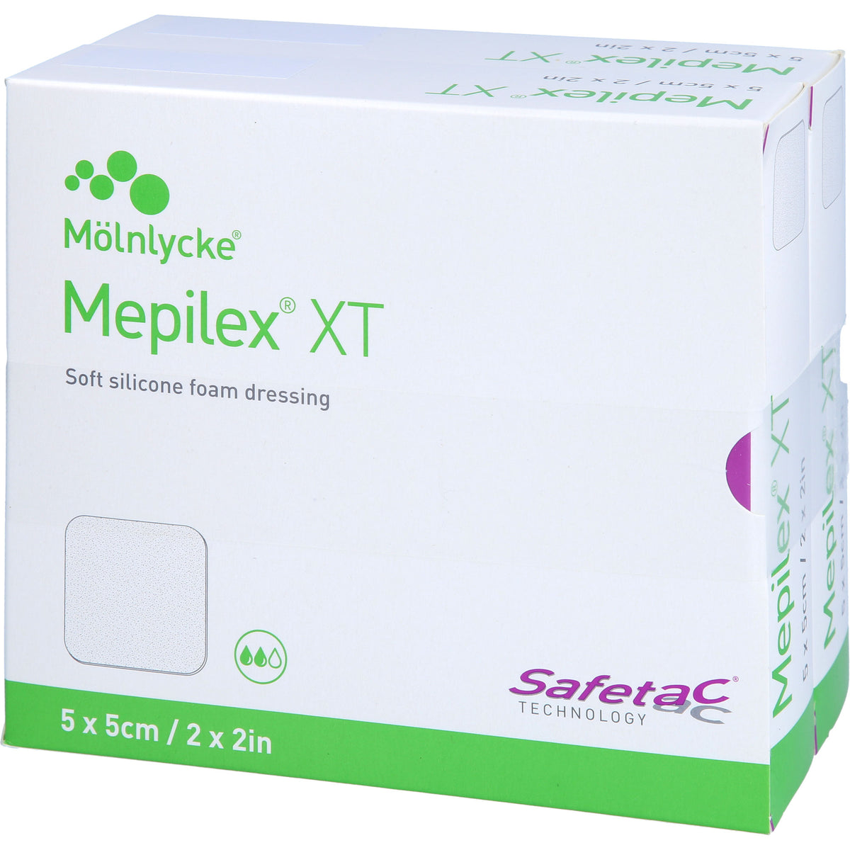 MEPILEX XT 5x5 cm Schaumverband 10 St