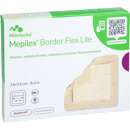 MEPILEX Border Flex Lite Schaumverband 7,5x7,5 cm 5 St