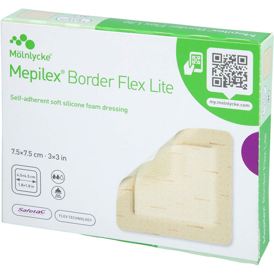MEPILEX Border Flex Lite Schaumverband 7,5x7,5 cm 5 St
