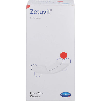 ZETUVIT Saugkompressen steril 10x20 cm 25 St