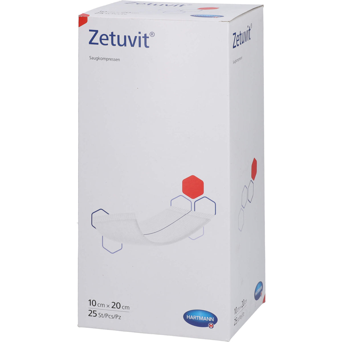 ZETUVIT Saugkompressen steril 10x20 cm 25 St