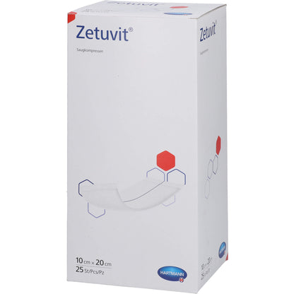 ZETUVIT Saugkompressen steril 10x20 cm 25 St