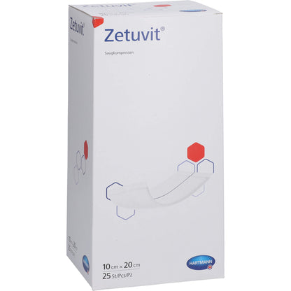 ZETUVIT Saugkompressen steril 10x20 cm 25 St