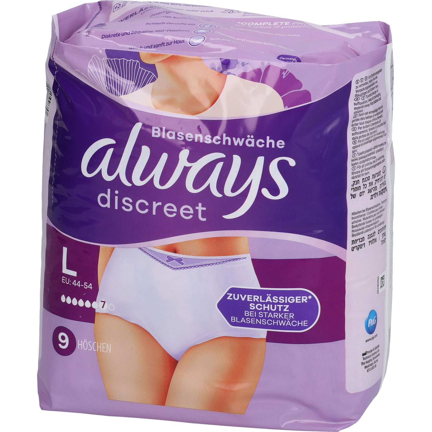 ALWAYS discreet Inkontinenz Pants plus L 9 St