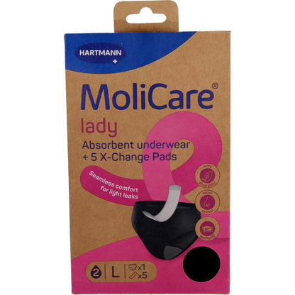 MOLICARE lady Absorbent underwear+5 Pads Gr.L 1 St