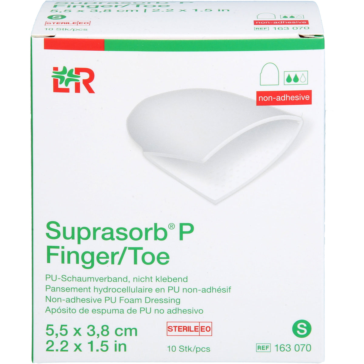 SUPRASORB P Finger/Toe PU-Schaumverb.steril Gr.S 10 St