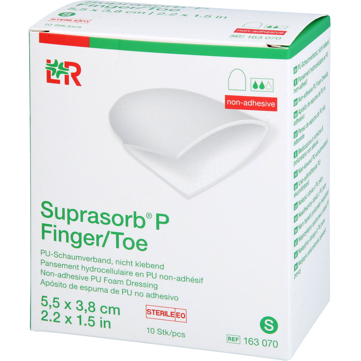 SUPRASORB P Finger/Toe PU-Schaumverb.steril Gr.S 10 St