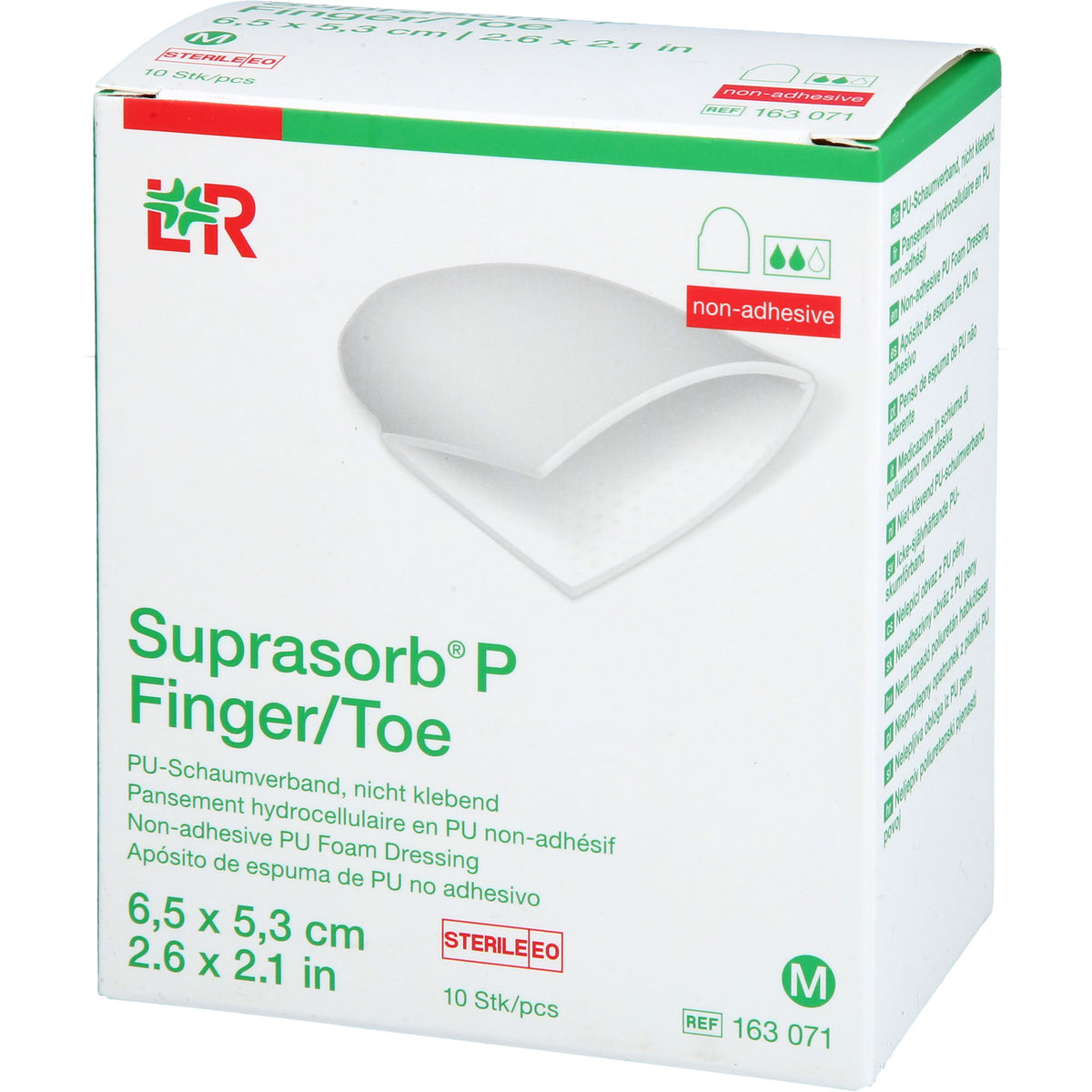 SUPRASORB P Finger/Toe PU-Schaumverb.steril Gr.M 10 St