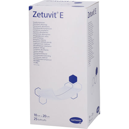 ZETUVIT E Saugkompressen steril 10x20 cm 25 St