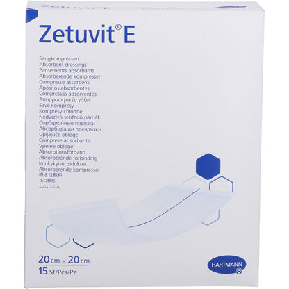 ZETUVIT E Saugkompressen steril 20x20 cm 15 St