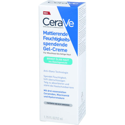 CERAVE feuchtigkeitsspendende Gel-Creme matt 52 ml