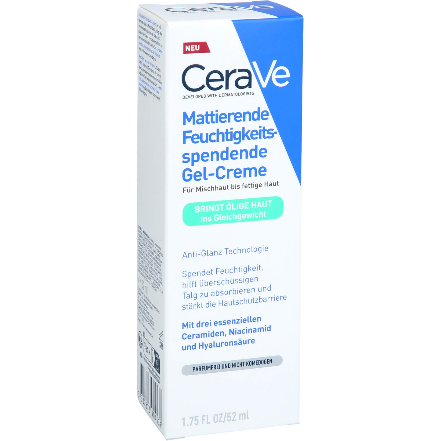 CERAVE feuchtigkeitsspendende Gel-Creme matt 52 ml