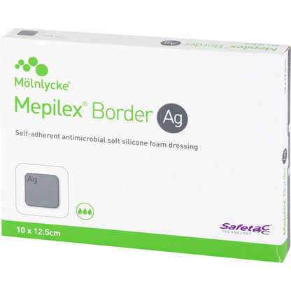 MEPILEX Border Ag Schaumverb.10x12,5 cm steril 5 St