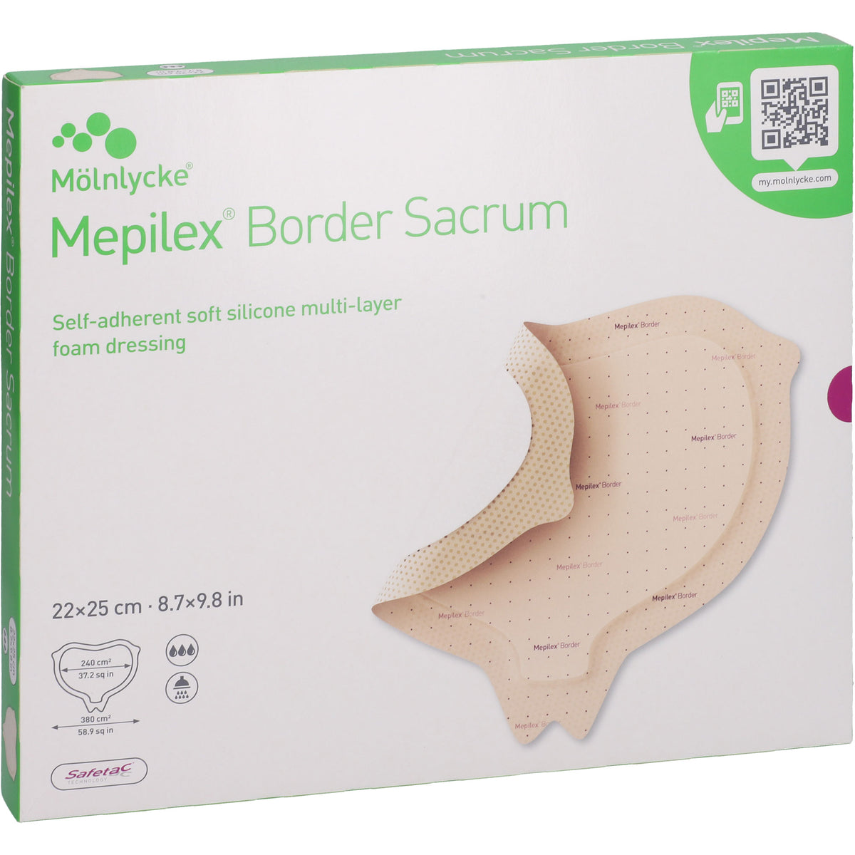 MEPILEX Border Sacrum Schaumverb.22x25 cm steril 5 St