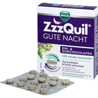 WICK ZzzQuil Gute Nacht Ein- und Durchschlafen TAB 28 St
