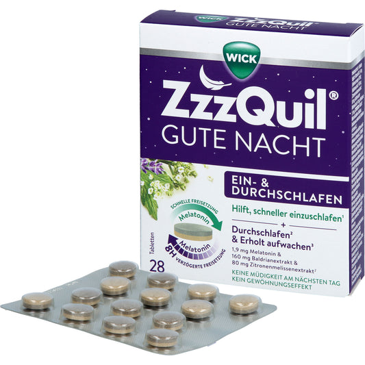 WICK ZzzQuil Gute Nacht Ein- und Durchschlafen TAB 28 St