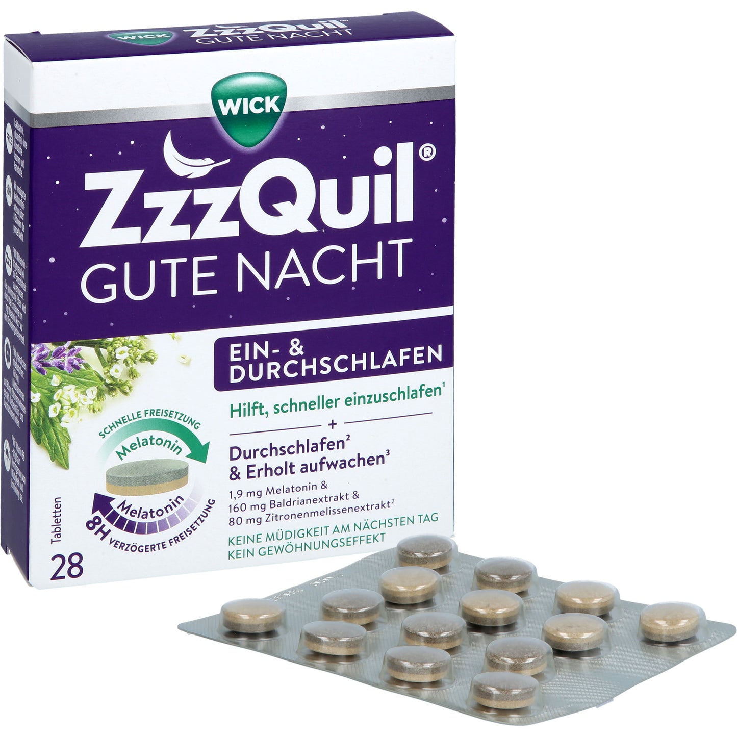 WICK ZzzQuil Gute Nacht Ein- und Durchschlafen TAB 28 St