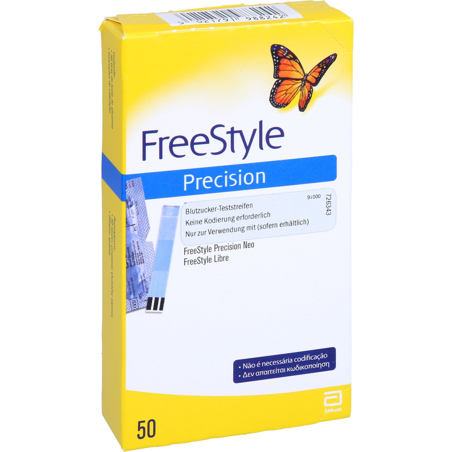 FREESTYLE Precision Blutzucker Teststr.o.Codierung 50 St