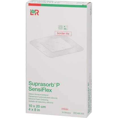SUPRASORB P SensiFlex border lite 10x20cm 10 St