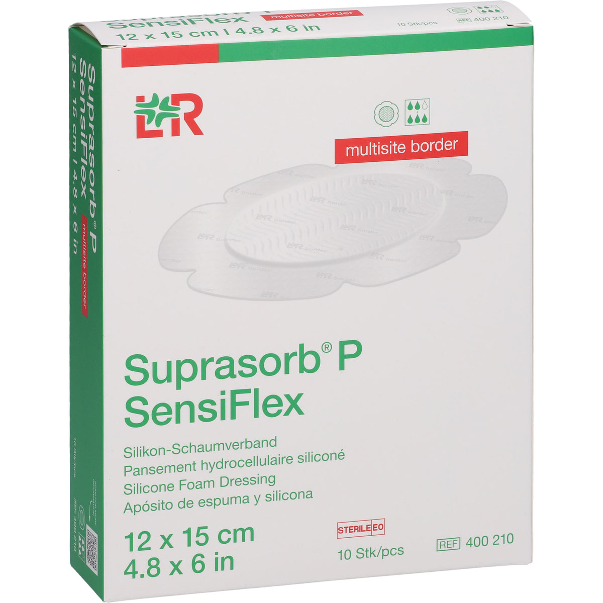 SUPRASORB P SensiFlex multisite border 12x15cm 10 St