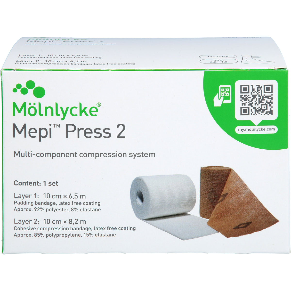 MEPI PRESS 2 Komp.Sys.10cm Knöchelumf.18-32cm 1 St