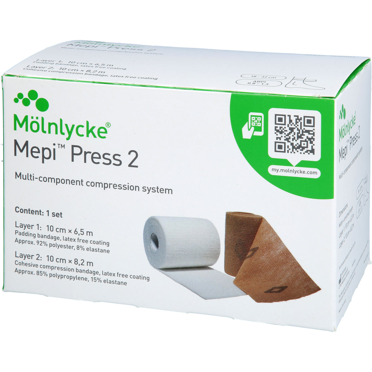 MEPI PRESS 2 Komp.Sys.10cm Knöchelumf.18-32cm 1 St