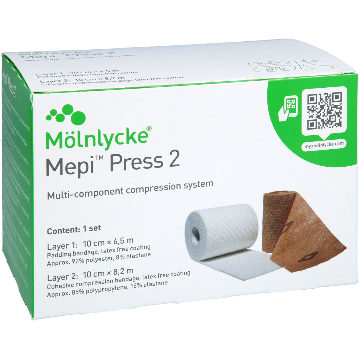 MEPI PRESS 2 Komp.Sys.10cm Knöchelumf.18-32cm 1 St