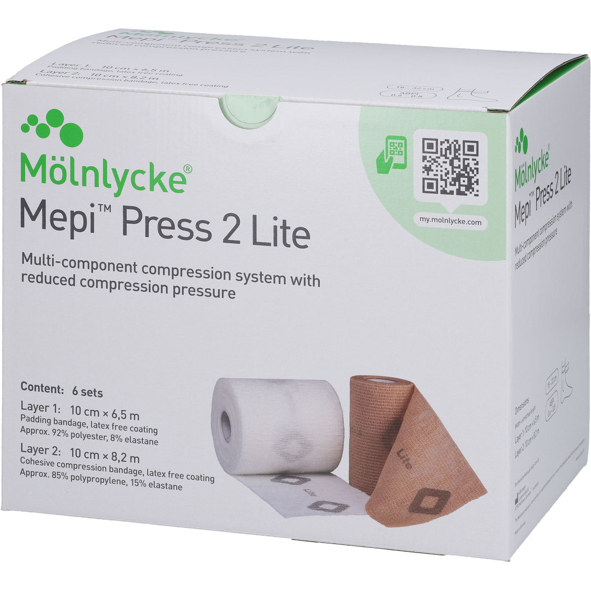 MEPI PRESS 2 Lite Komp.Sys.10cm Knöchelumf.18-32cm 6 St