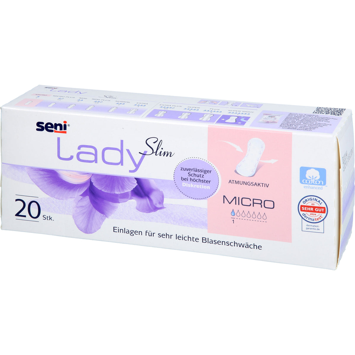 SENI Lady Slim Inkontinenzeinlage micro im kl.Kart 20 St