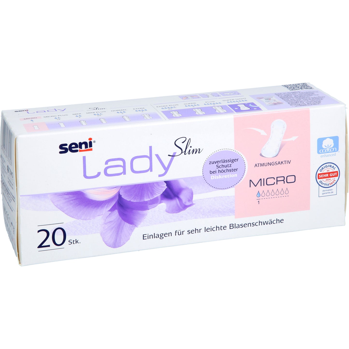 SENI Lady Slim Inkontinenzeinlage micro im kl.Kart 20 St