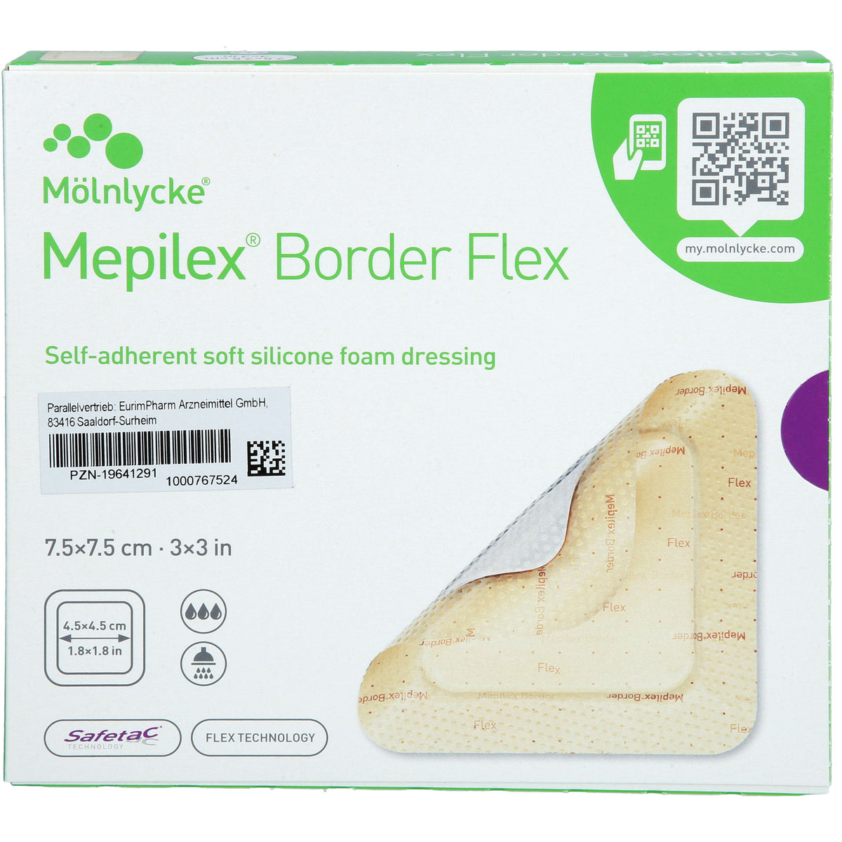 MEPILEX Border Flex Schaumverb.haft.7,5x7,5 cm 5 St