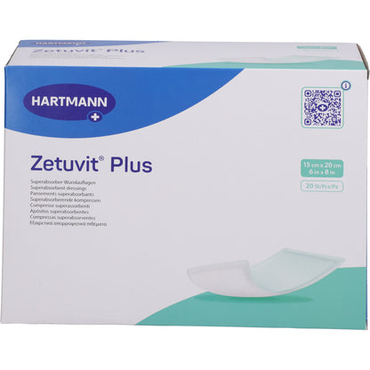 ZETUVIT Plus extrastarke Saugkompr.steril 15x20 cm 20 St