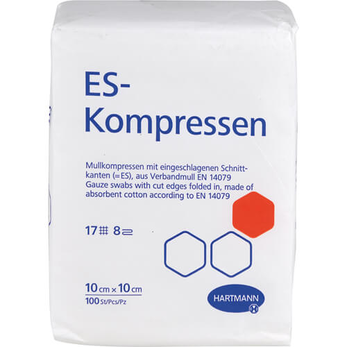 ES-KOMPRESSEN U 10X10CM 8F 100 St