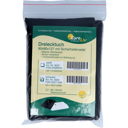 DREIECKTUCH BW SCHWARZ 1 St