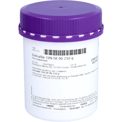 UNGUENTUM ZINCI OXIDATI SR 250 g