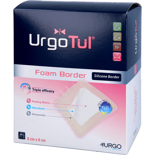 URGOTUEL FOAM BORDER 8X8CM 20 St